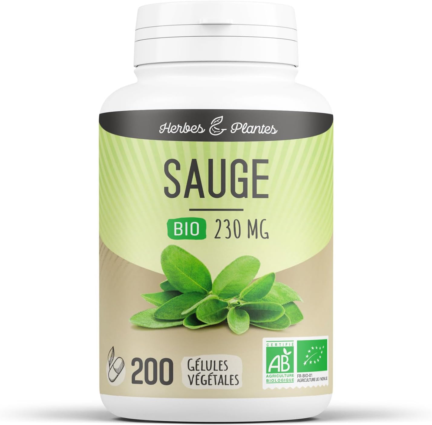 Herbes Et Plantes Sauge Bio 200 Gélules Végétales 230 mg Unique