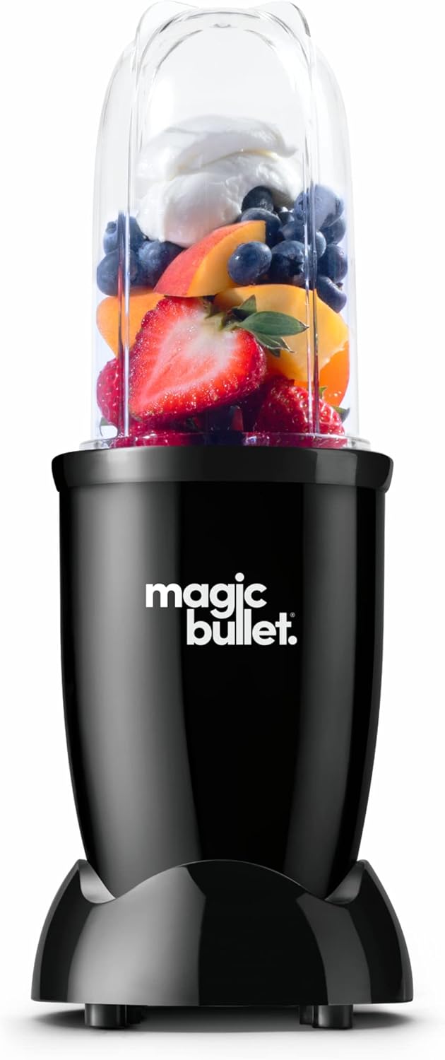 Magic Bullet, Blender Électrique, Petit Blender, Pack Basique 3 Pièces, Puissance 200 Watts, Noir, MBR03B Noir Pack Basique