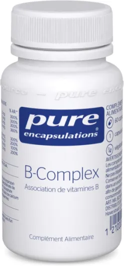 B-Complex - Association de 8 Vitamines B Hautement Assimilables - Contribue à Un Métabolisme Énergétique Normal - 60 Gélules Véganes