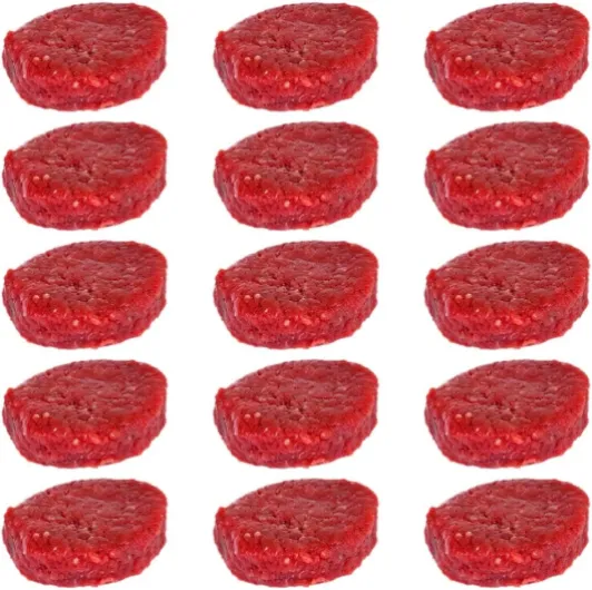 Steaks hachés spécial Burger - 3 × 5 steaks hachés ronds pur boeuf pour hamburger maison - Viande Bovine origine France 5 Unité (Lot de 3)