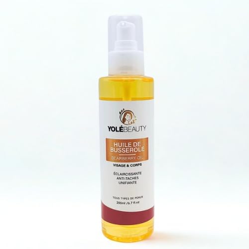 Huile de Busserole, Visage et Corps, Éclaircissant Anti-taches, 200ml - Unifie le Teint & Illumine la Peau