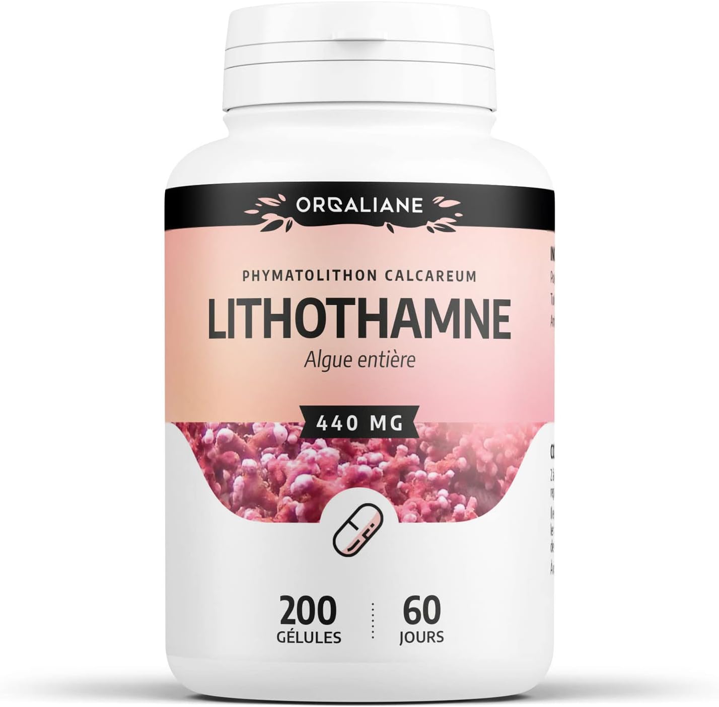 Lithotame (Lithothamne) 200 gélules 440 mg