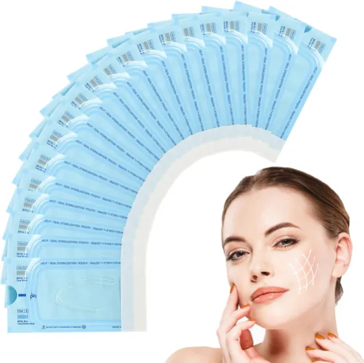 FORMIZON 20 Packs Fils de Soie de Collagène, Sculpture de Face Lifting Bande pour Le Raffermissement de la Peau Visage de Levage de Fil de Soie au Collagène Actif, Fils se Soie de Collagène Hydratant