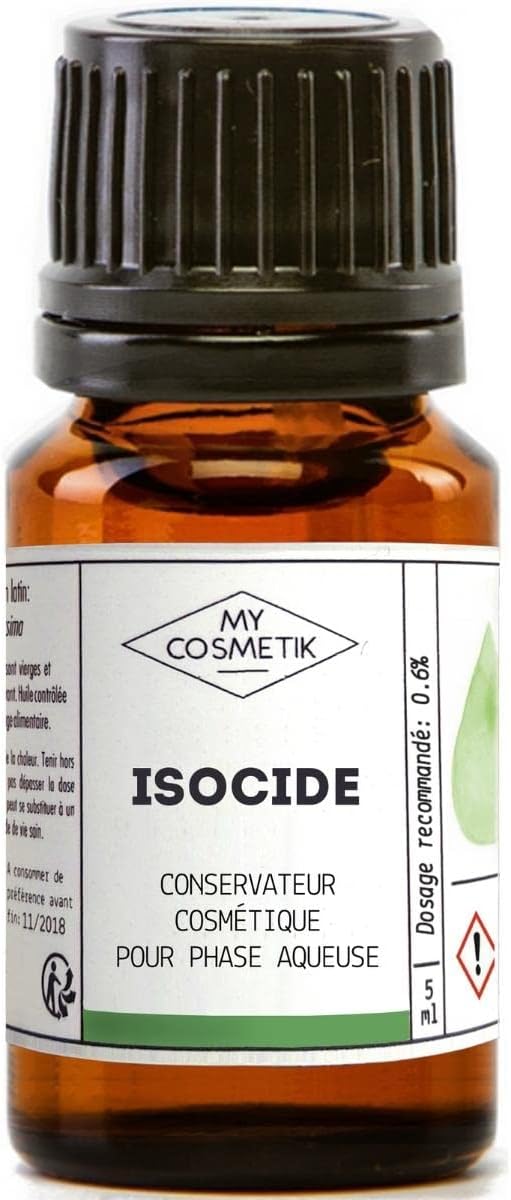 Isocide - Conservateur cosmétique pour phase aqueuse - Qualité cosmétique - Pour tous les types de cheveux et peaux - 5 ml