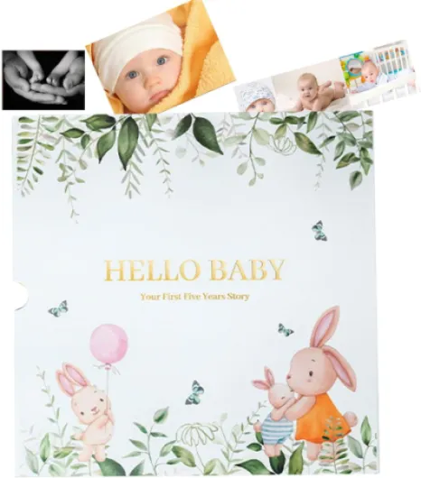 Livre de souvenirs pour bébé - Livre des étapes pour bébé - Capturer les étapes - Album photo et journal de scrapbooking - Exquis pour les femmes enceintes, les mamans et les accessoires de souvenirs