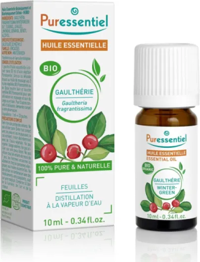 Huile Essentielle Gaulthérie BIO – Contribue au confort musculaire – 100% pure et naturelle – HEBDD – Gaultheria fragrantissima – 10 ml 10 ml (Lot de 1)