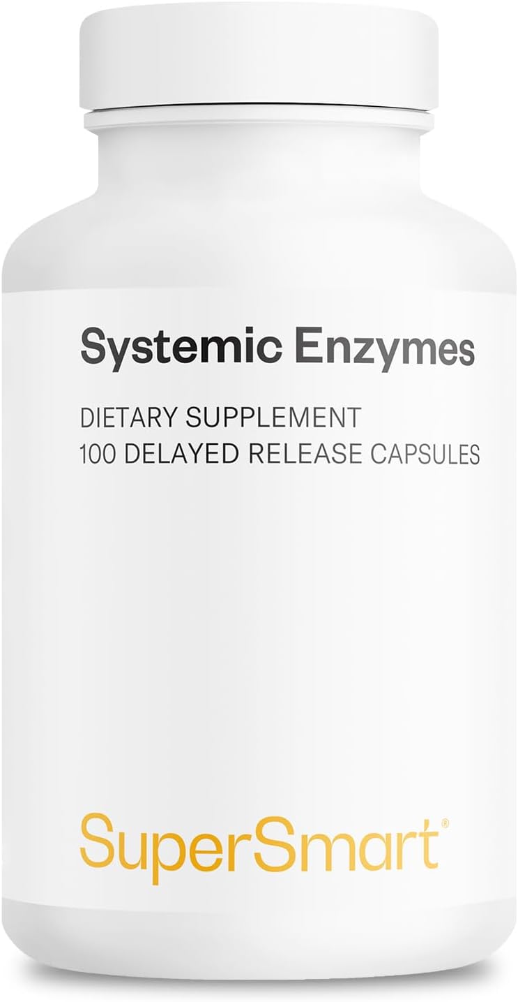 Systemic Enzymes - Puissant Anti-Inflammatoire - 8 Enzymes - Pancréatine - Bromélaïne - Protéase - Trypsine - Lipase - Papaïne - Peptidase - Chymotrypsine - Vegan - DrCaps™ - Supersmart
