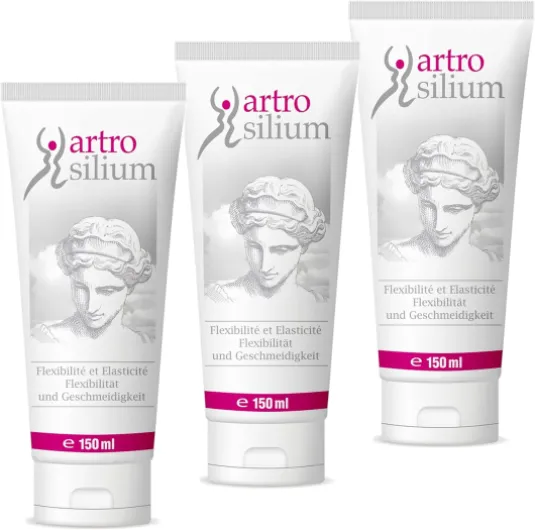 Gel Silicium Organique 3x150ml - Gel Articulaire surconcentré en Silicium Organique - Idéal en Massage pour utilisation quotidienne - Cure de 3 mois - Lot de 3 tubes (3x150ml) 150 ml (Lot de 3)