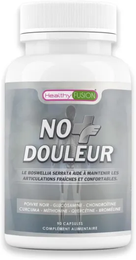 No+Douleur - Traitement anti-inflammatoire puissant - Soulage la douleur et régénère les articulations - Curcuma, Glucosamine, Chondroïtine - Formule efficace - 90 gélules