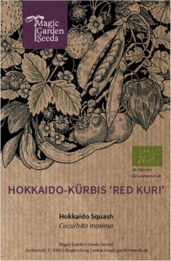 Potimarron "Red Kuri" (Cucurbita maxima) Bio env - 5 semences