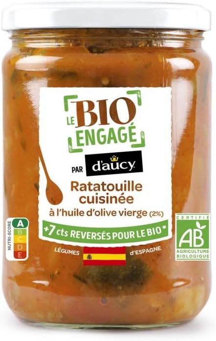 RATATOUILLE BIO 530G, D'AUCY, LOT DE 3