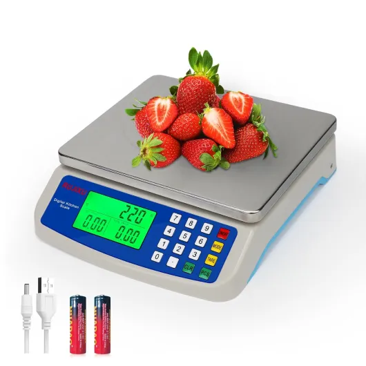 Balance de cuisine professionnelle 30kg Numérique en acier inoxydable balance électronique de cuisine PCS comptant les échelles ' avec LCD balances alimentaire pour Alimentaire Multifonctionnel 30kg/1g