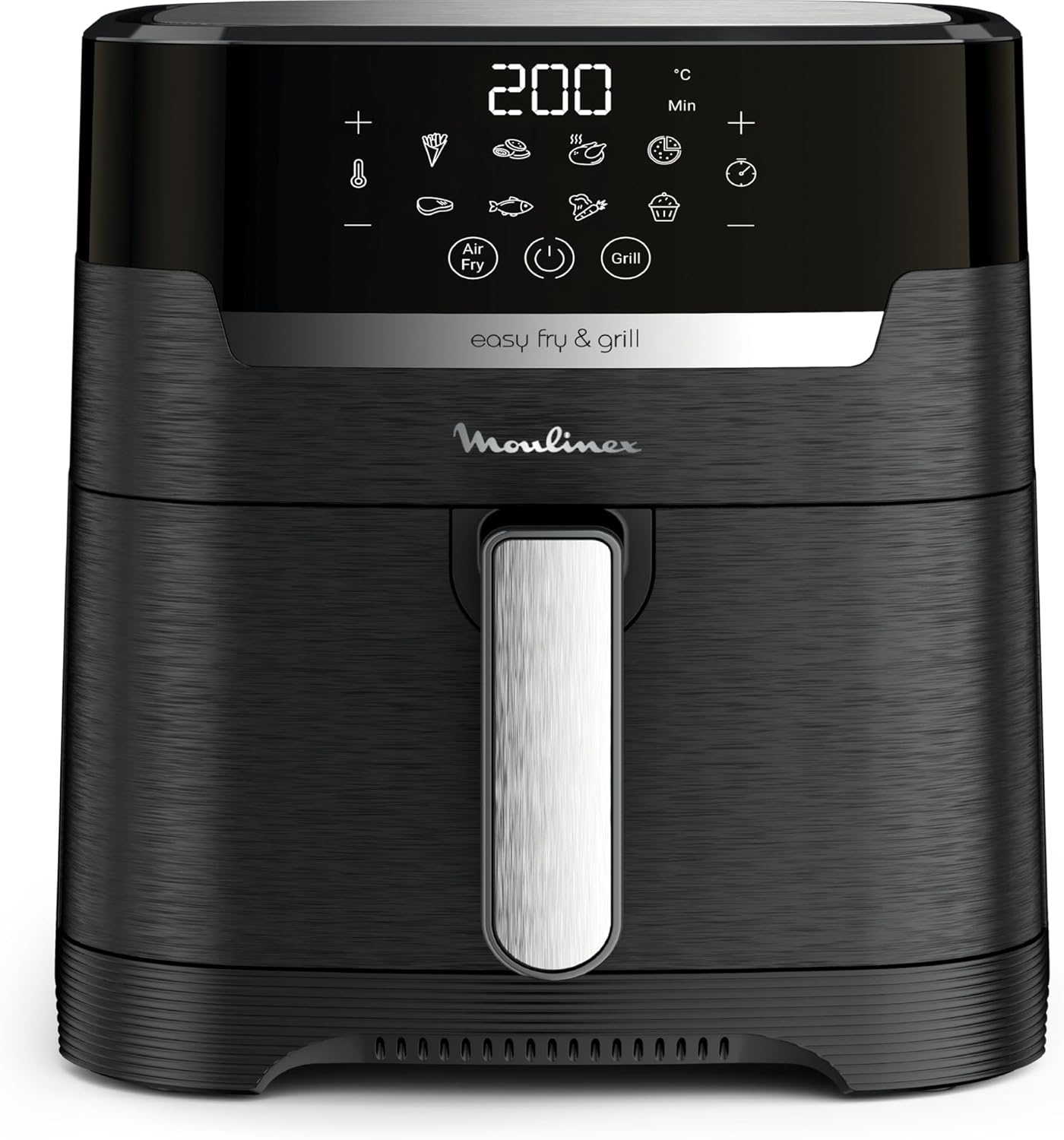 Friteuse sans huile + Gril, Capacité XL 4,6L, Jusqu'à 6 personnes, 8 Programmes automatiques, Air Fryer, Ecran tactile digital, Température réglable, Easy Fry & Grill 2en1, EZ505810 4,2L grill