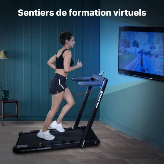Tapis De Course Smart AI avec L'Application TicSports pour La Maison, Le Bureau, Téléphone, Ordinateur Portable, Grande Surface De Course, 12km/h, 120kg Tapis de course Pro