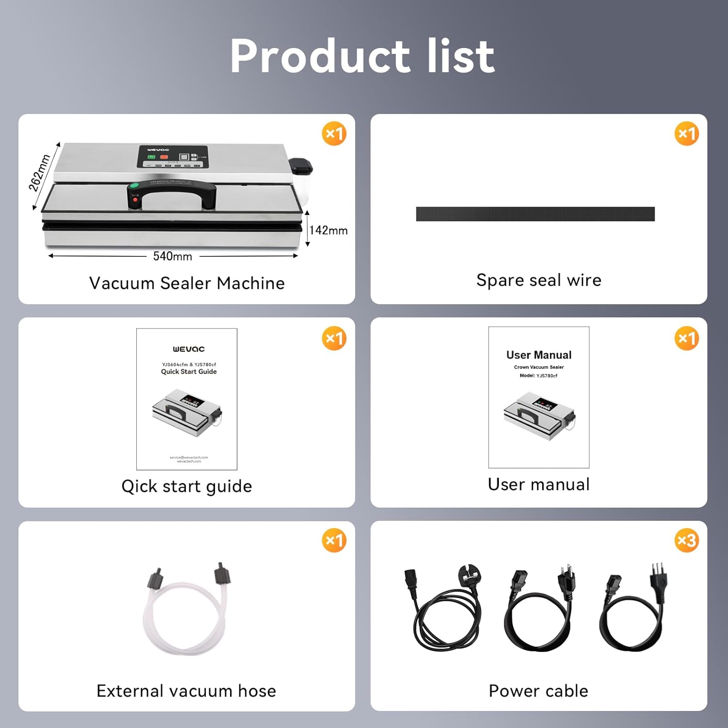 Wevac Machine à emballer sous vide alimentaire 95 kPa 550 W Puissante opération à une main Machine d'emballage sous vide 12 en 1 avec réservoir de liquide pour commerce ou ménage 40cm