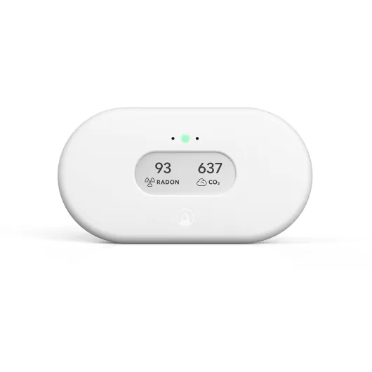 2960 View Plus - Détecteur de Radon et de la Qualité de l’Air avec Détecteur de Particule Fine, CO2, COV, Humidité et Température, Application Mobile, Wifi et Notifications