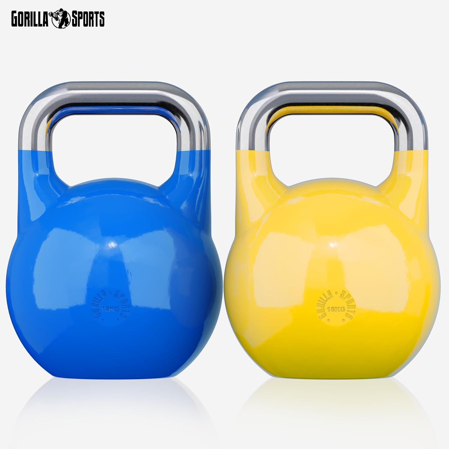 ® Kettlebell de compétition 8-32 kg Acier - haltère en Boule de compétition I) 28 KG (12 KG + 16 KG)