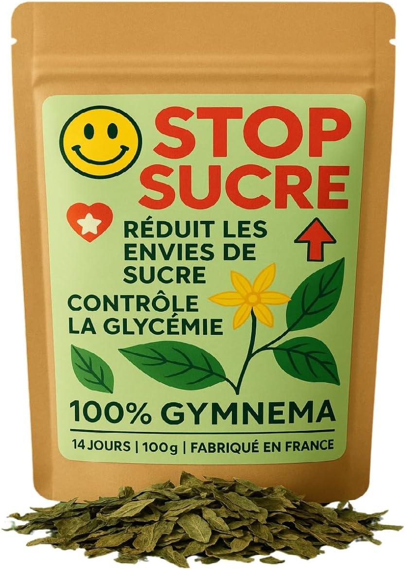 Tisane Stop Sucre Au Gymnema Sylvestre Feuilles Coupées 100g – Sachet Kraft Refermable – Tisane Naturelle – Origine France – Qualité Premium – Infusion Bien-Être & Équilibre Sucre