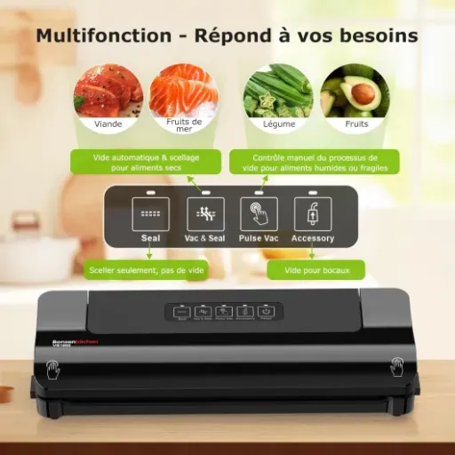 Test Bonsenkitchen Machine sous vide alimentaire : l'outil compact pour réduire le gaspillage