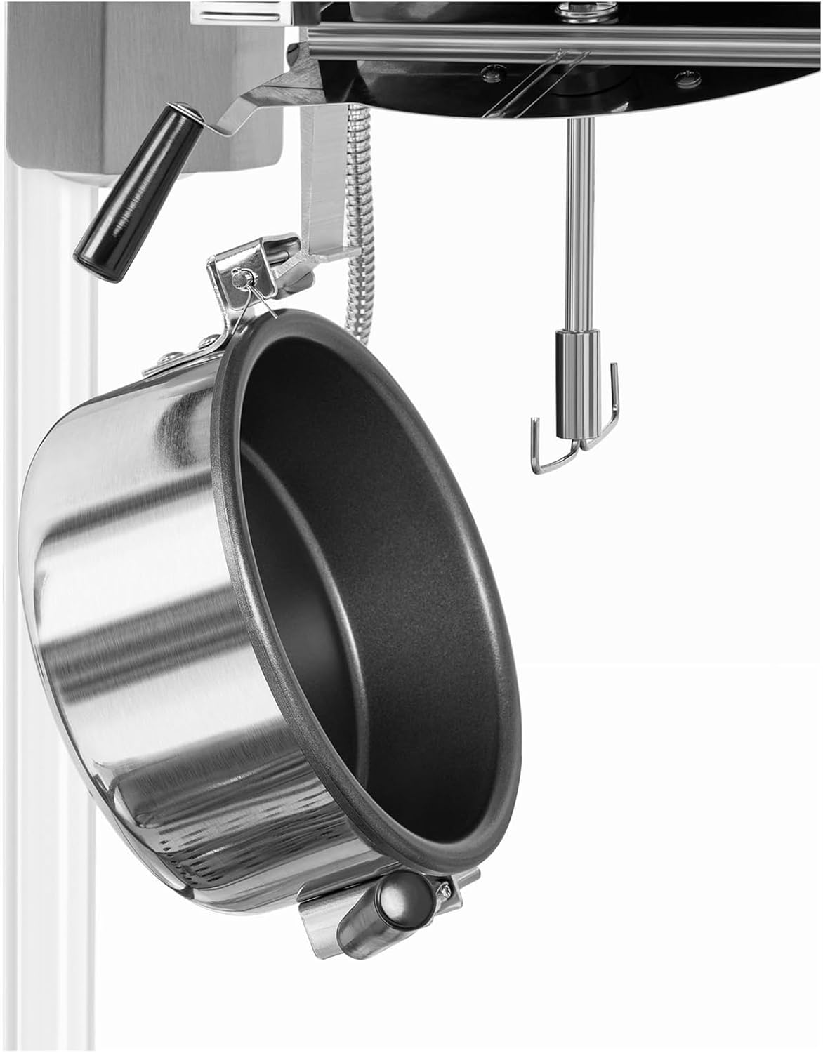 Machine à Popcorn Professionnelle Blanc & Doré, 1 500 W, 220-270 °C, Rendement : 5-6 kg/h, Éclairage Design Rétro Appareil Professionnel Sucré Caramel Distributeur Cinéma