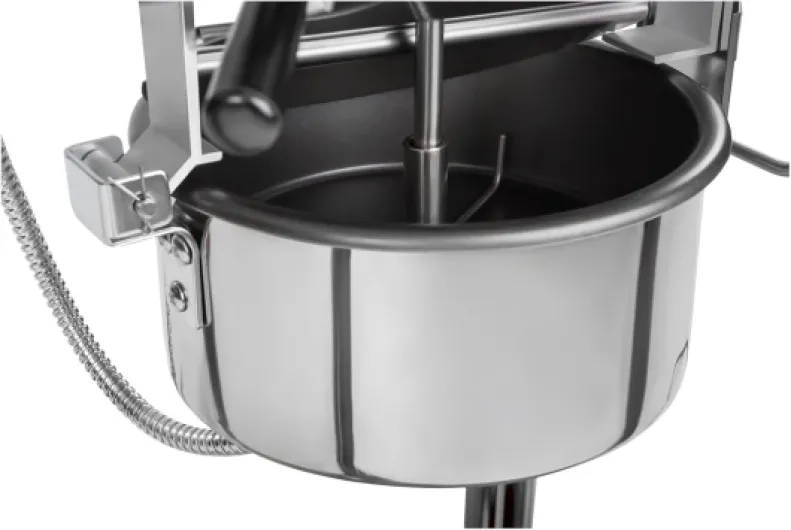 Machine à Popcorn Professionnelle 1.500W, Rendement 5-6 kg/h ou 16 L/h, Marmite antiadhésive, Noir Cinéma