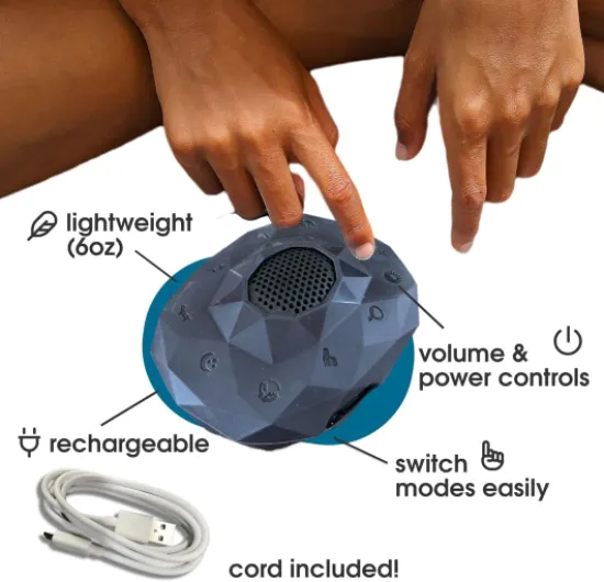 Zenimal Lecteur audio de méditation pour adolescents et adultes - Dispositif breveté de pleine conscience sans écran avec 9 méditations audio et 60 minutes de sons apaisants et de musique, onyx