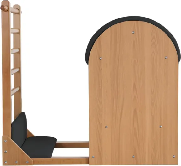 T80 Pilates Ladder Barrel en Bois de hêtre – Appareil d’entraînement Pilates réglable avec 5 barreaux, Design Ergonomique, Base coulissante, Usage Studio & Domicile