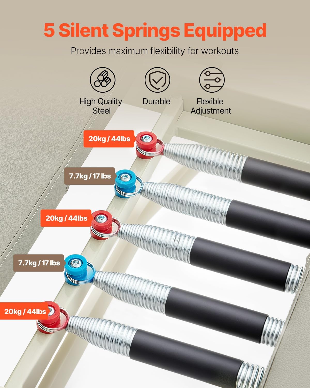 , Réformateur Pilates Pliant Unisexe Adulte 1080x570x220 mm Gris