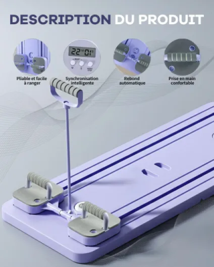 Machine Pilate Maison, Planche de Pilates Reformer Polyvalente et Pliable avec Affichage LED, Appareil de Pilates Tout-en-Un pour Abdominaux, Core et Entraînement Musculaire Complet à Domicile