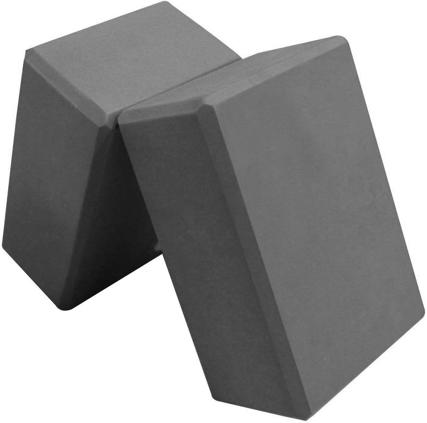 Lot de 2 Blocs de Yoga de VLFit – Choix de Couleur- (2 pièces) - 22 x 15 x 7,6 cm par bloc - Blocs de yoga pour homme et femme - Blocs pour Pilates GRIS