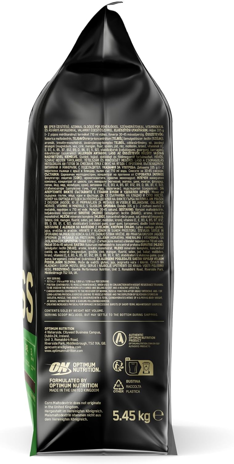 Serious Mass Gainer en Poudre, Goût Chocolat, 5.45kg, 16 Doses Chocolat 5.45 kg