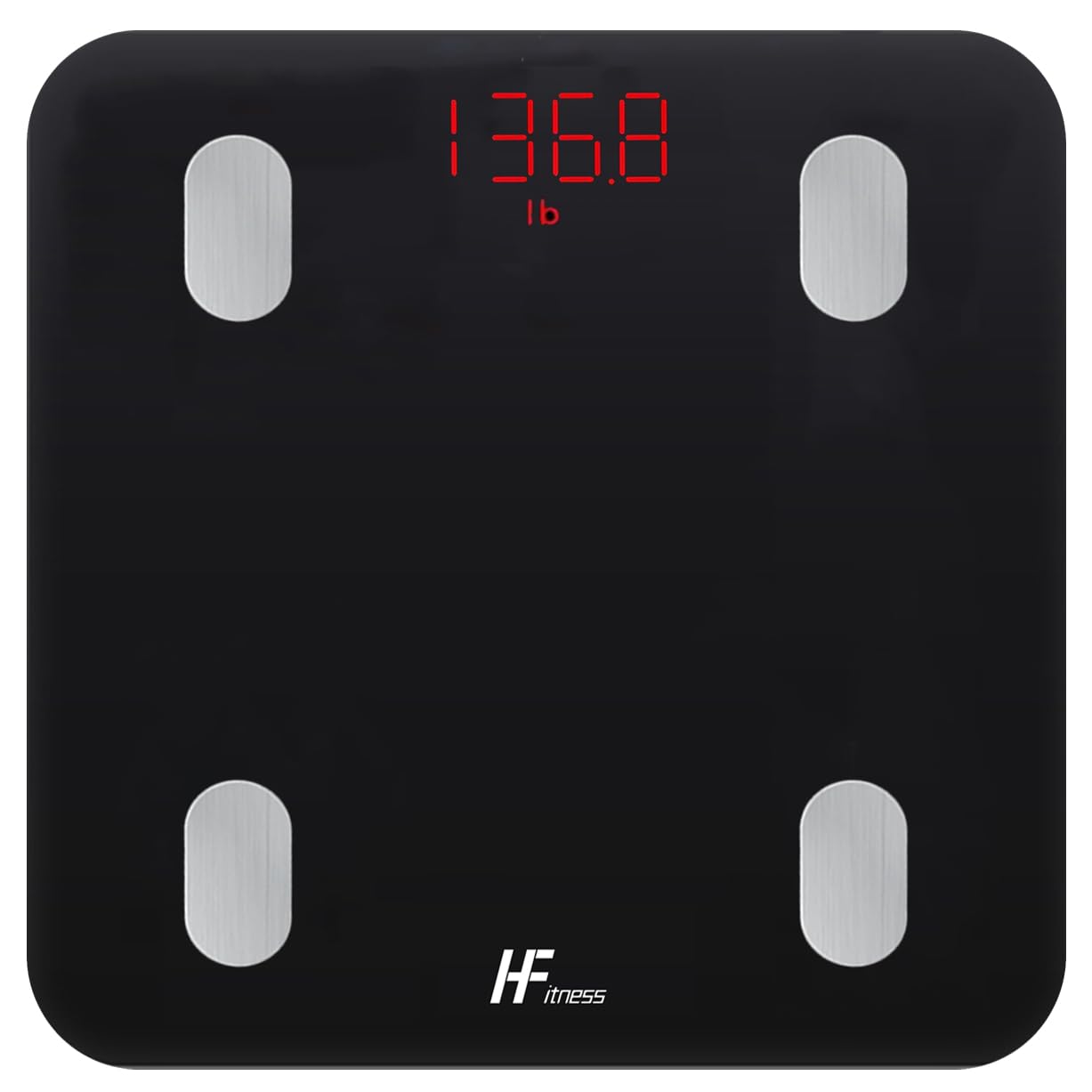 Balance Connectée Impédancemètre – Pèse Personne Bluetooth HomeFashion HFitness, 19 Indices de Composition Corporelle – IMC, Graisse, App iOS & Android