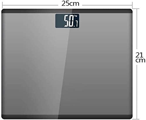 Pèse-personne numérique de précision pour salle de bain en verre trempé de 4 mm, écran LCD rétroéclairé facile à lire, 181,4 kg