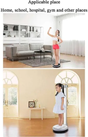 Balance électronique, pèse-Personne et pèse-Personne numérique au Niveau des Yeux, Poids : 3-200 kg, Hauteur : 83-210 cm, LED Facile à Lire, Diffusion Vocal(Un