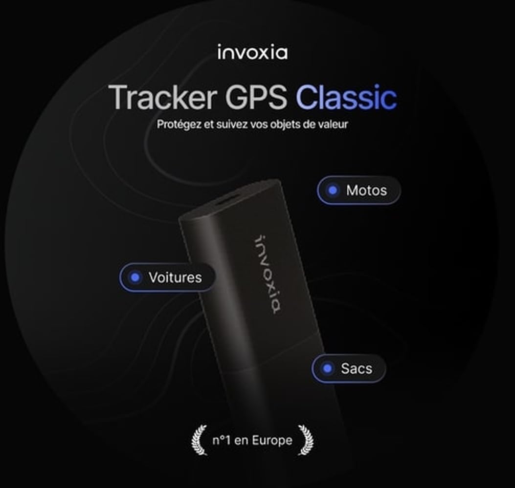 Tracker GPS Classic Édition 2026 - Étanche, Précision GPS Améliorée, USB-C - Abonnement Réseau Inclus 1 an - Localisation en Direct, Alertes Antivol & Mouvement - Voitures, Motos, Vélos Édition 2026 abonnement 1 an