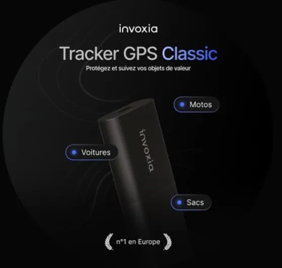 Tracker GPS Classic Édition 2026 - Étanche, Précision GPS Améliorée, USB-C - Abonnement Réseau Inclus 1 an - Localisation en Direct, Alertes Antivol & Mouvement - Voitures, Motos, Vélos Édition 2026 abonnement 1 an