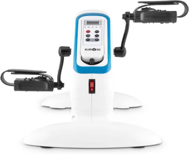 Cycloony - Mini Bike, Vélo d'entraînement Portable, Entraînement pour Bras et Jambes, Entraînement par Moteur, Pas de pédalage, 12 Vitesses, Télécommande, Ordinateur de Bord Gris