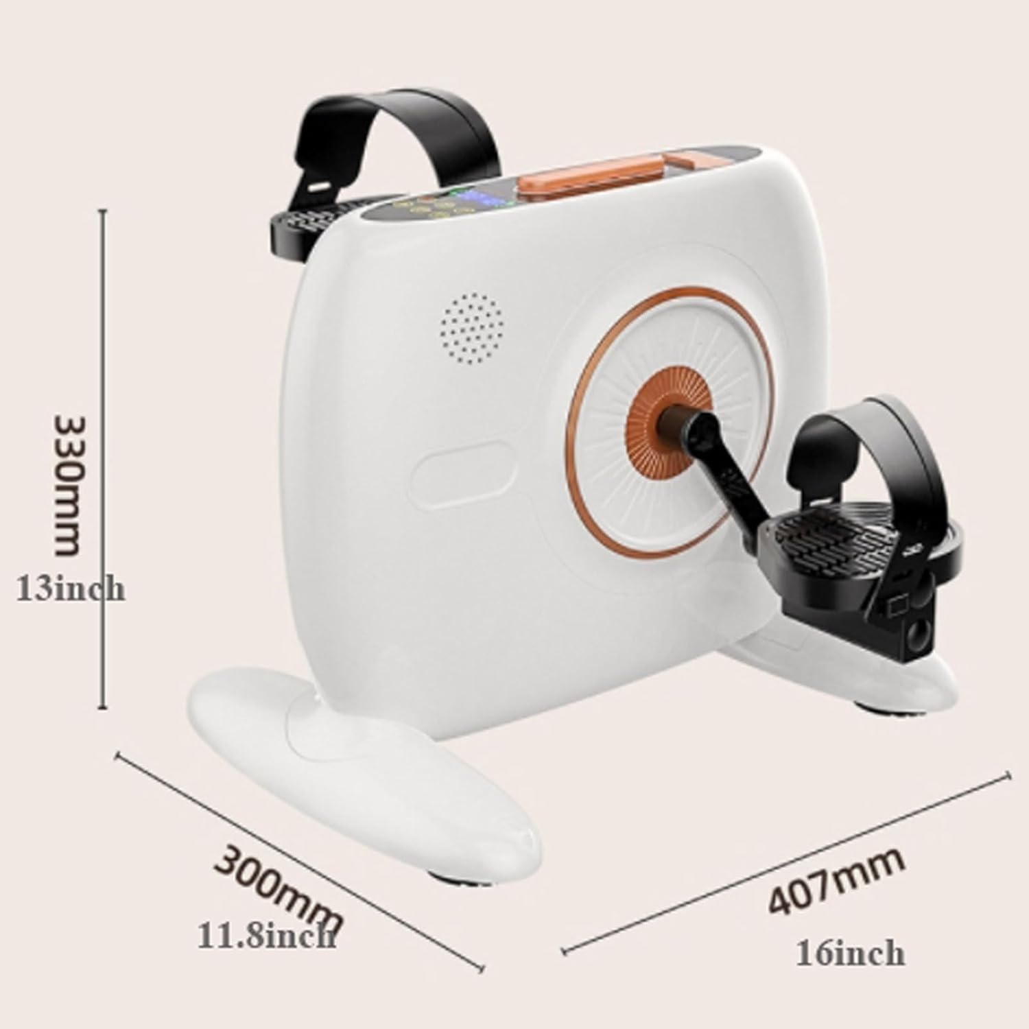 Exerciseur à Pédales Machine de rééducation intelligente à domicile, appareil d'exercice à pédale de vélo sous le bureau, mini vélo d'exercice, appareil d'exercice for la thérapie physique des bras et Blauw