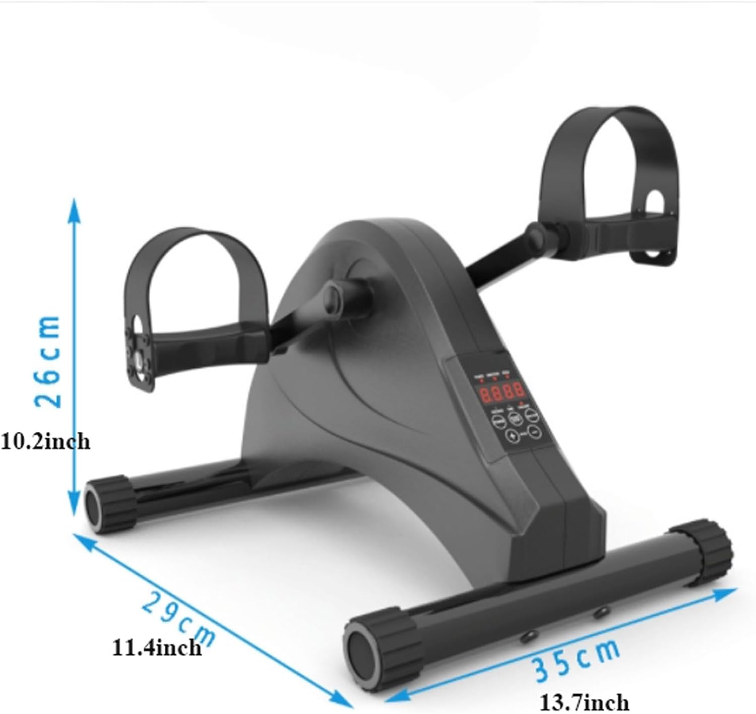 Exerciseur à Pédales Machine elliptique sous le bureau for le bureau à domicile, vélo de réadaptation physique for personnes âgées, appareil d'exercice à pédale for les jambes et les bras, elliptique Noir