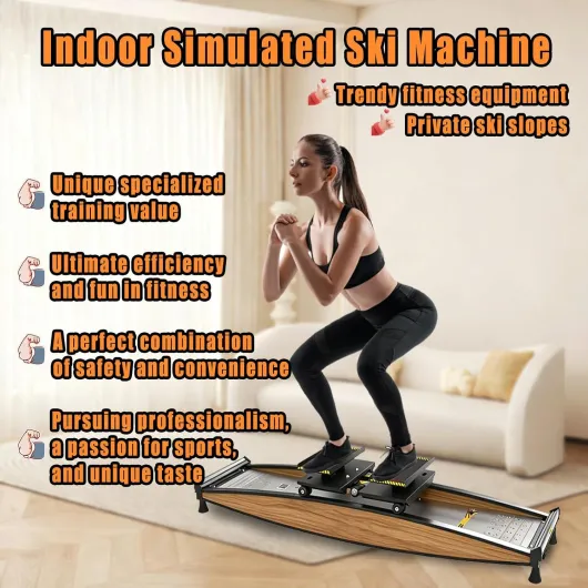 Machine à Ski d'intérieur, résistance réglable, simulateur de Ski, simulateur de Ski avec résistance au Vent, pour Un entraînement Complet du Corps, pour l'équilibre Le renforcement