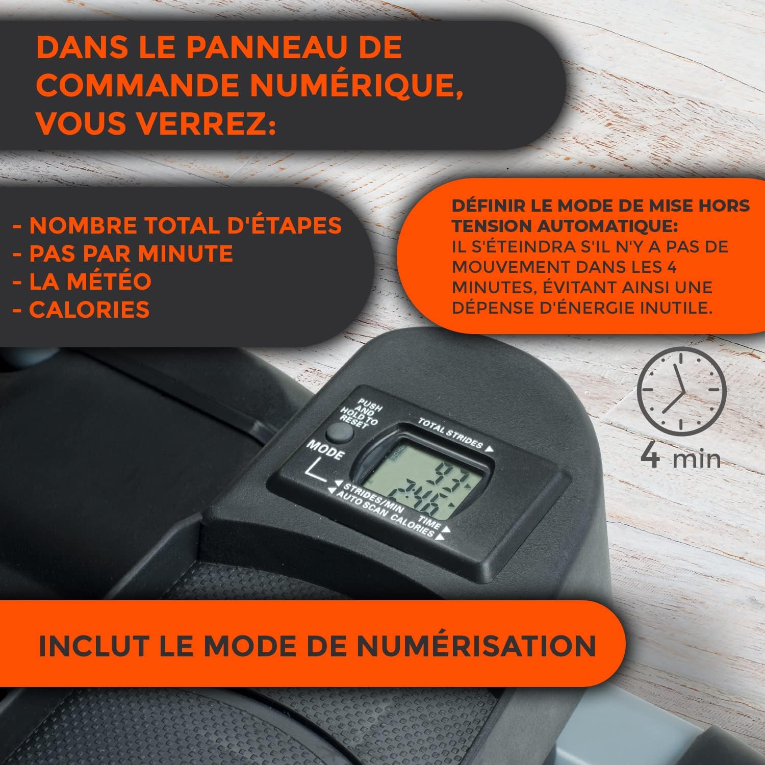 Stepper Fitness Cardio Twister - Exercices Fessiers, Jambes, Taille, Abdominaux et Bras - Ave Écran LED - Faire de l'exercice à la Maison - Poids Maximum 120Kg - Fitness