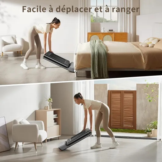 Tapis de Marche Pliable, Tapis Roulant Électrique Silencieux 6 km/h, Walking Pad pour Maison et Bureau Con Télécommande P1 100kg