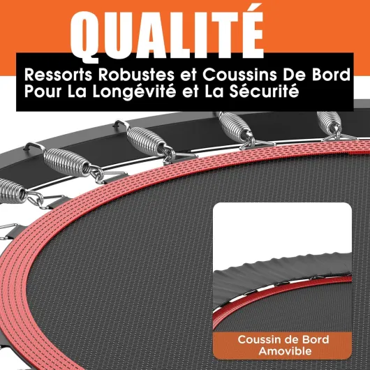 Trampoline de Fitness Intérieur Pliant sans Installation - Ø102 cm 40 Pouces - Capacité 150 KG - 4 Niveaux de Poignée Réglables - Stable pour Enfants et Adultes