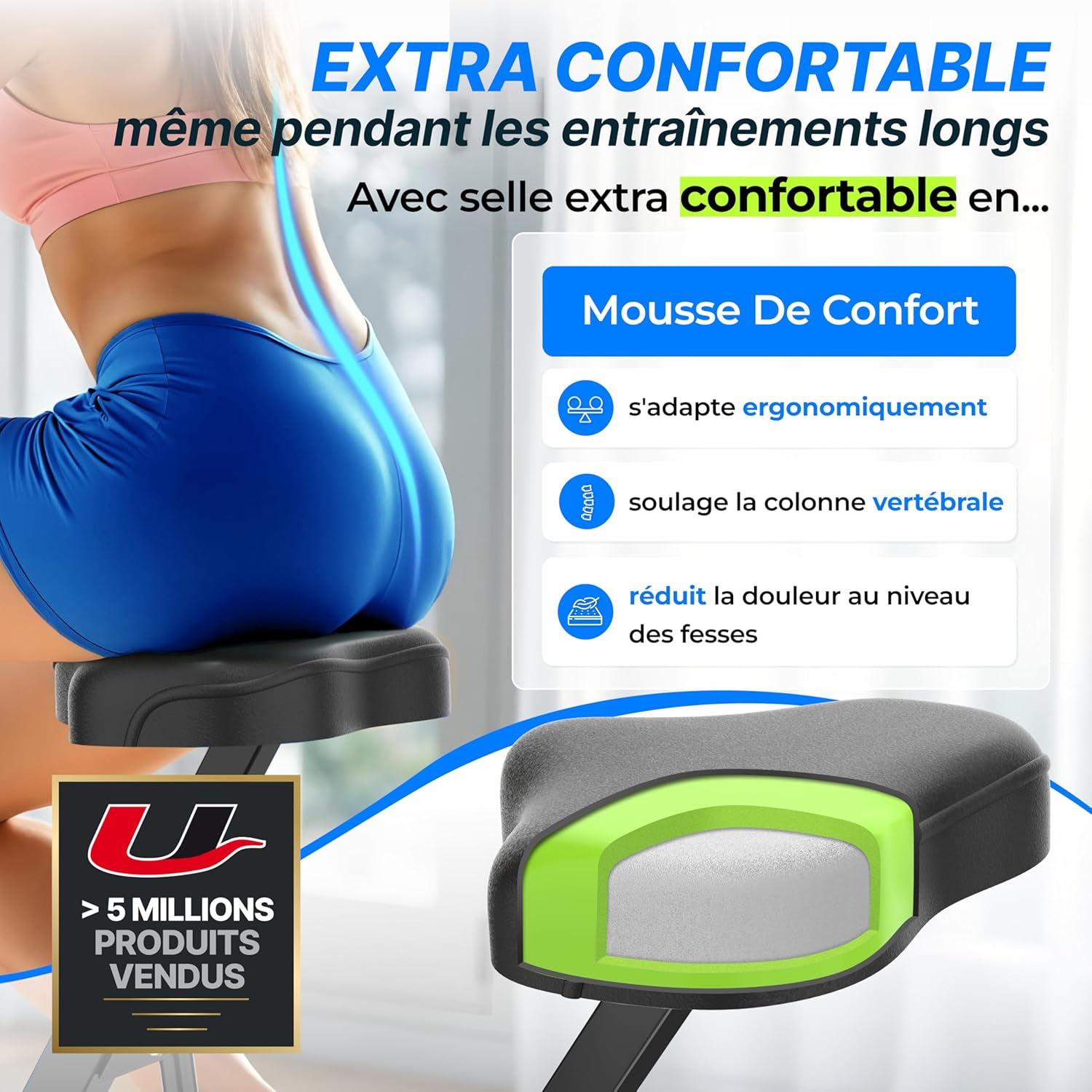 F-Bike Pro Vélo d’Appartement Pliable I Vélos d'Appartement Extra Silencieux jusqu'à 150 kg avec Selle Confort, 16 Niveaux, Fonction App, Silencieux, Velo d Appartement Pliable Gris-Noir F-Bike Pro (16 niveaux I 150 KG)