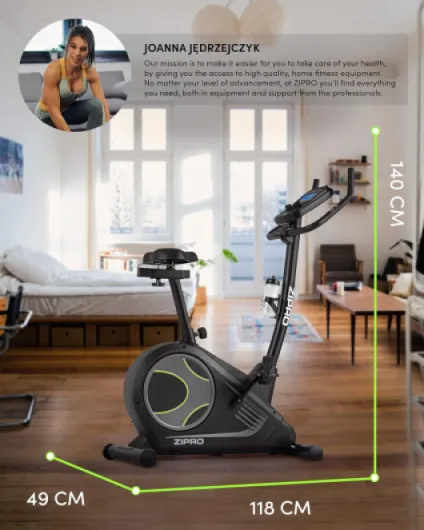 Vélo d'appartement Flame, Ergomètre Fitness, Vélo d'appartement magnétique, Ergomètre jusqu'à 150 kg, Vélo d'intérieur, Vélo d'entraînement à domicile, Vélo ergomètre filaire noir/blanc