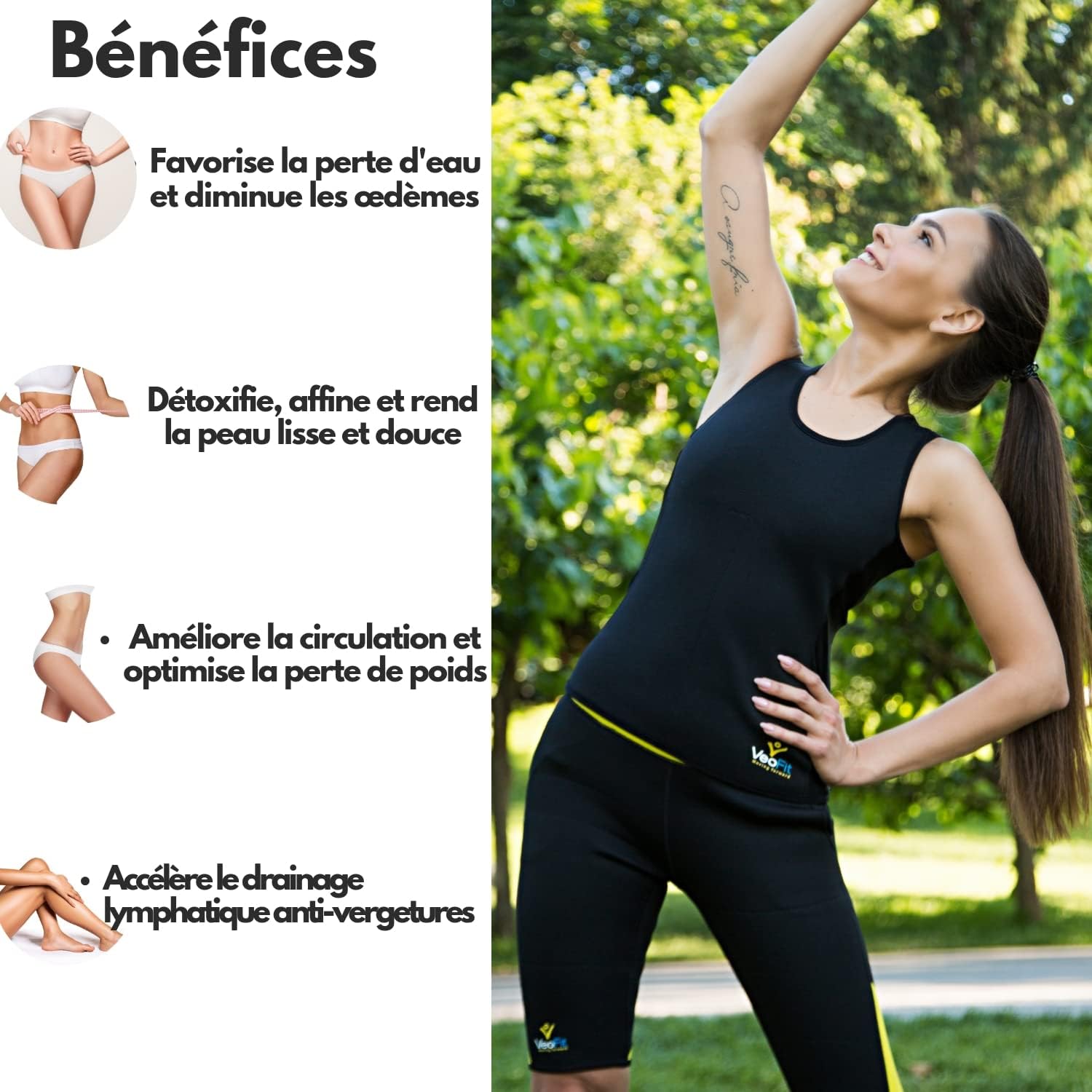 Débardeur de Sudation - Gilet: Vêtement Haut Minceur - Top Femme Tonifie Le Ventre et Les Hanches pour Une Peau Plus Ferme et Une Silhouette affinée M Top