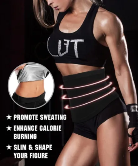 Ceinture de Sudation, Ceinture Abdominale Amincissante Ajustable, Ceinture Sport Soutien du Dos Homme et Femme pour Fitness Sauna Minceur Fitness Jogging Yoga Noir + Argent L-XL