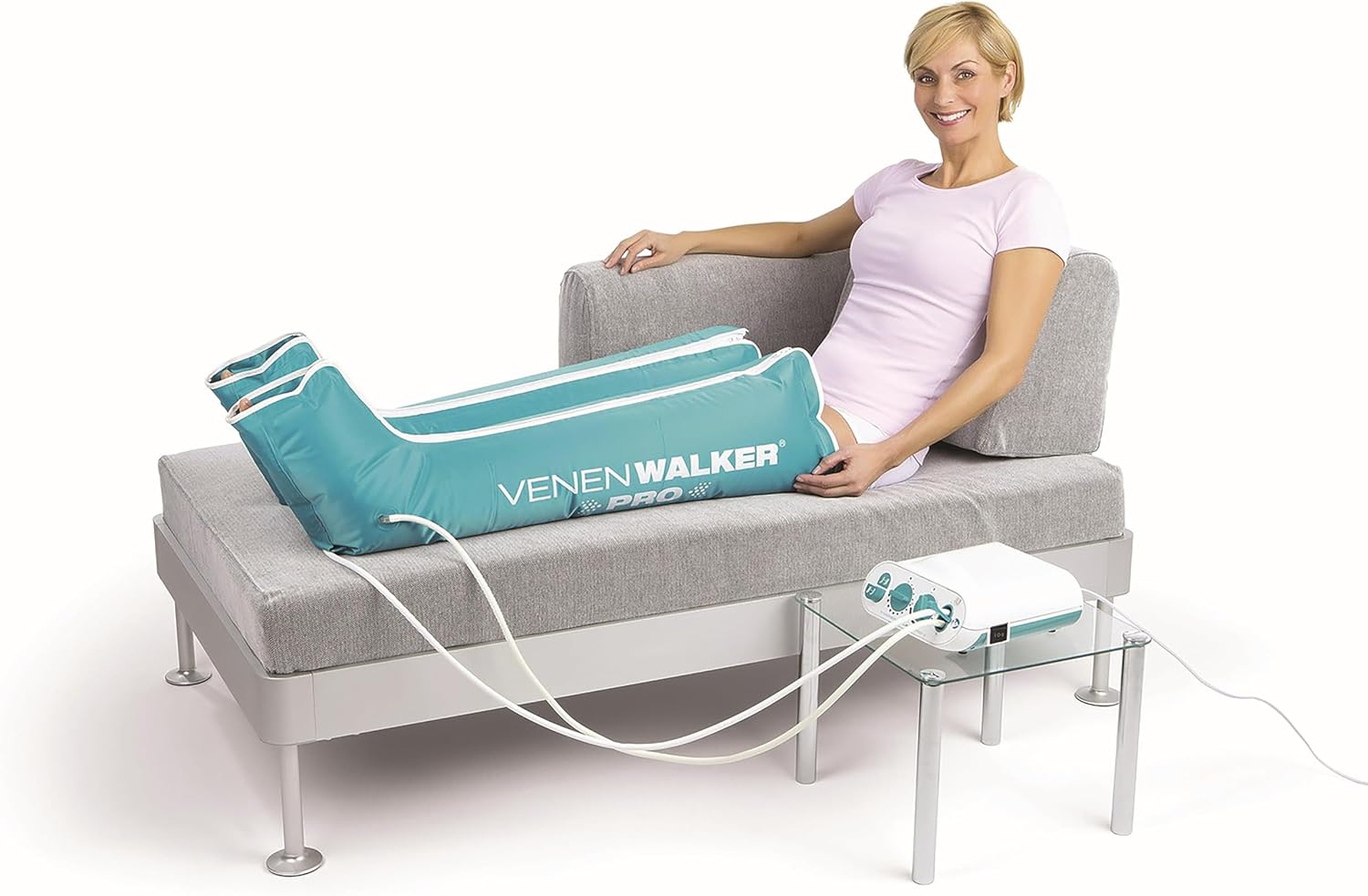 PRO 2 - Appareil médical certifié de pressothérapie de haute qualité - Lutte contre les jambes lourdes et fatiguées - Améliore immédiatement le retour veineux