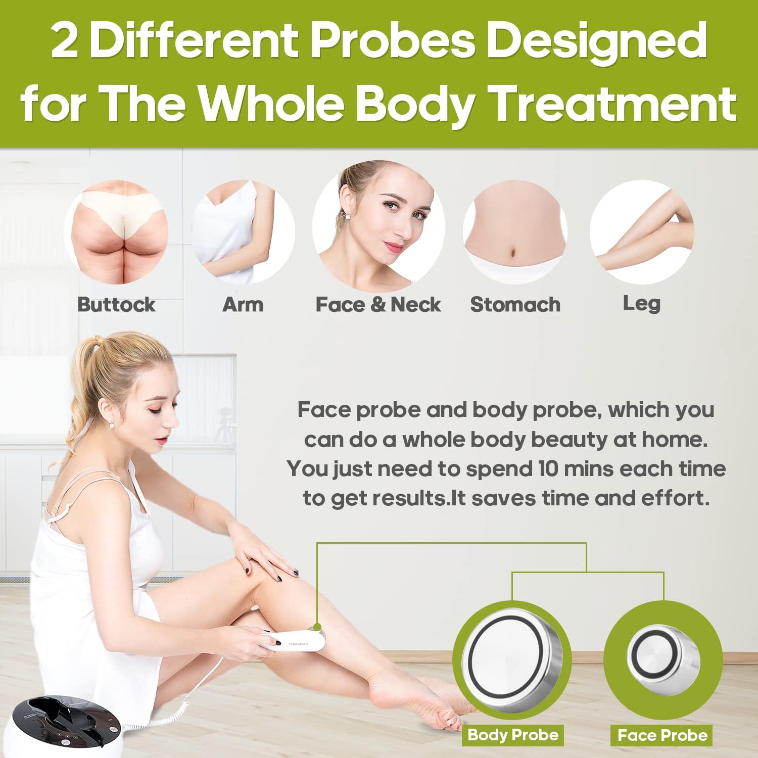 Appareil RF Radiofréquence, TUMAKOU pour le Raffermissement de la Peau, pour Rajeunir la peau, Anti-rides, Anti-âge, Promouvoir la régénération du collagène de la peau Appareil de Fréquence Radio Rf