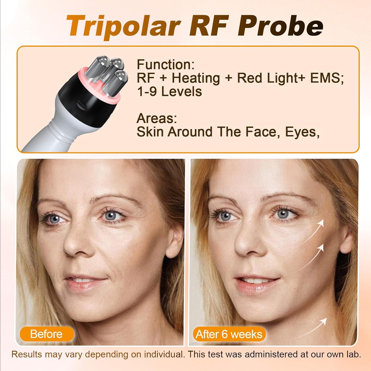 Radiofréquence Visage, 3 en 1 Appareil Anti Cellulite 40K Lipocavitation Radiofrequence Visage Radiofréquence Corps Amincissants et Raffermissants Masseur Anti Cellulite Appareil Minceur Blanc